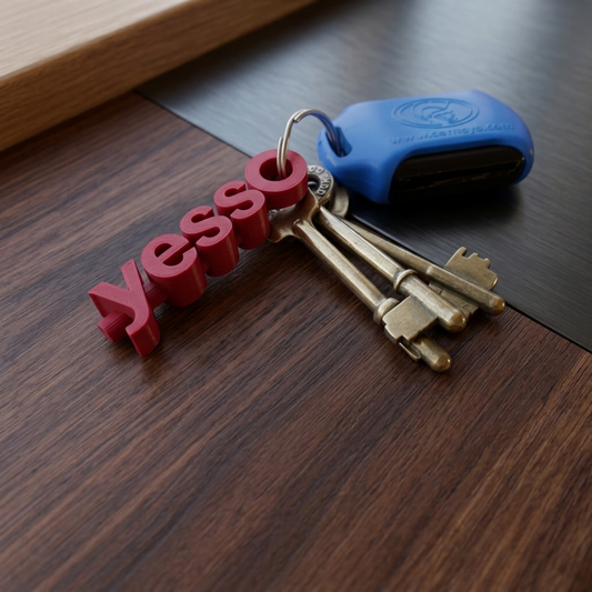 "Yess" Affirmation keychain