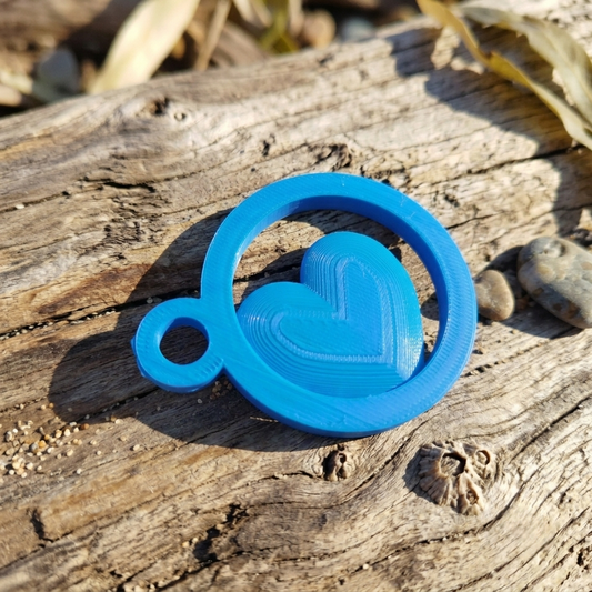Heart in a Circle Keychain