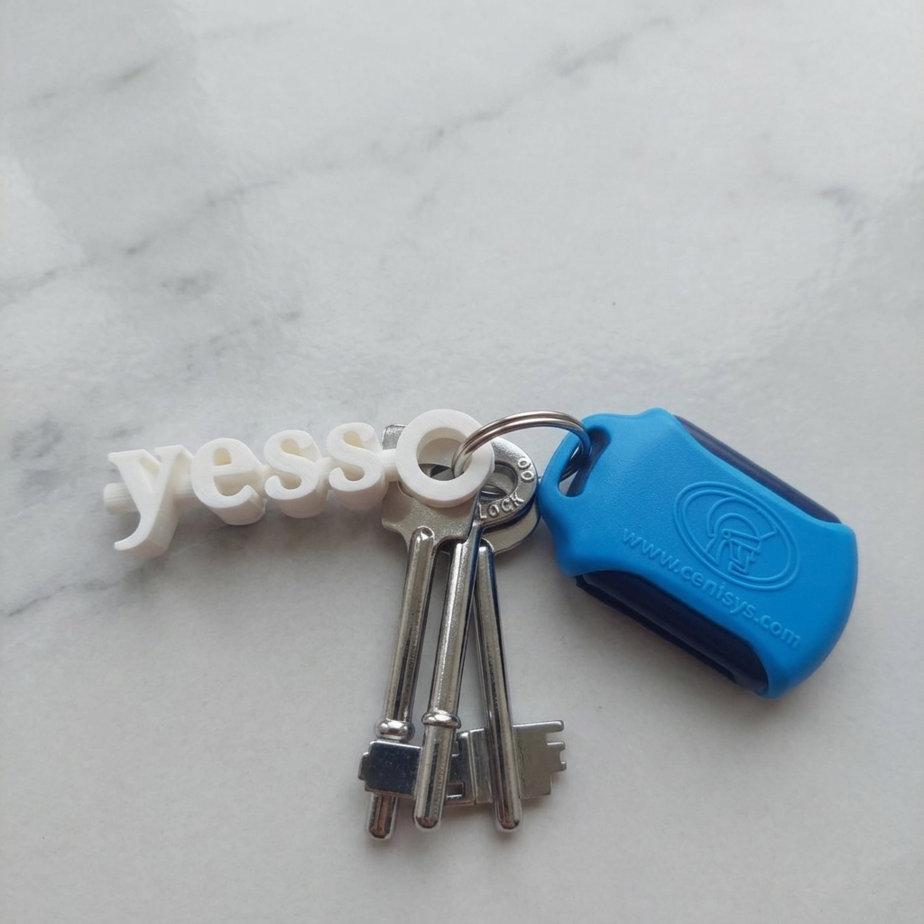 "Yess" Affirmation keychain