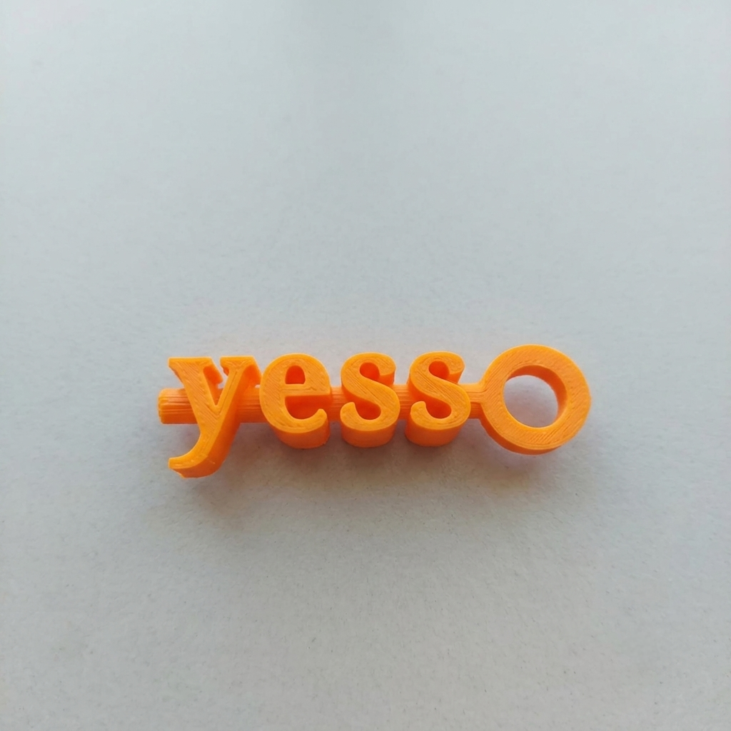 "Yess" Affirmation keychain