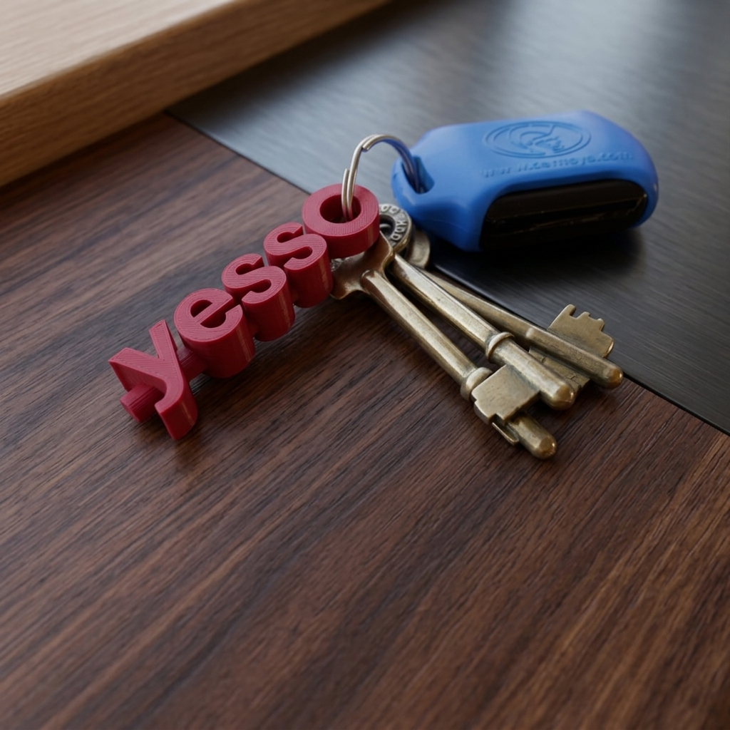 "Yess" Affirmation keychain