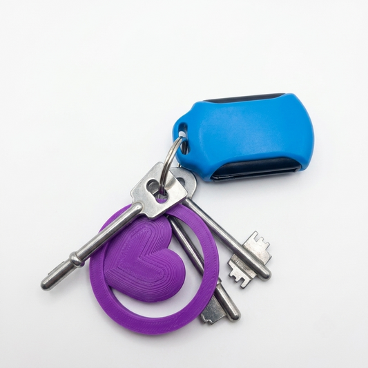 Heart in a Circle Keychain