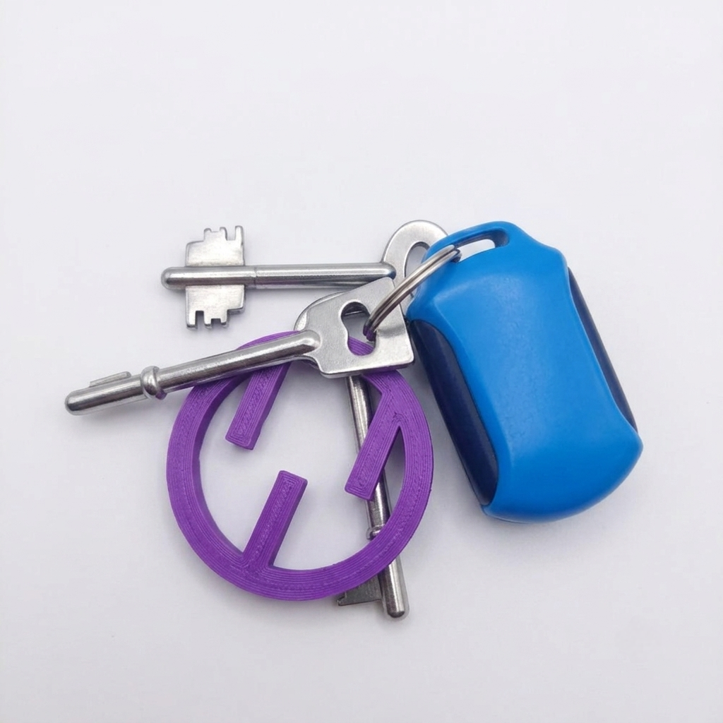 Geometric Emblem Keychain