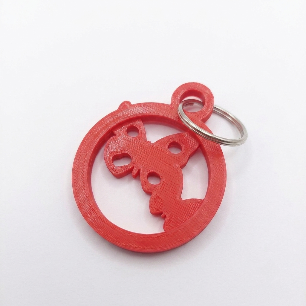 Double Butterfly Keychain