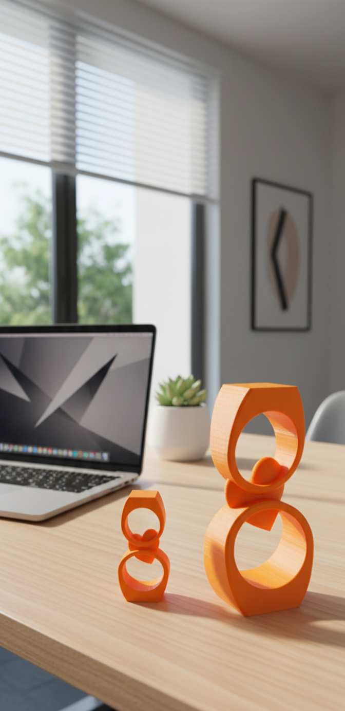 3D Printed Ring Duo for Home and office decor (Bundle)